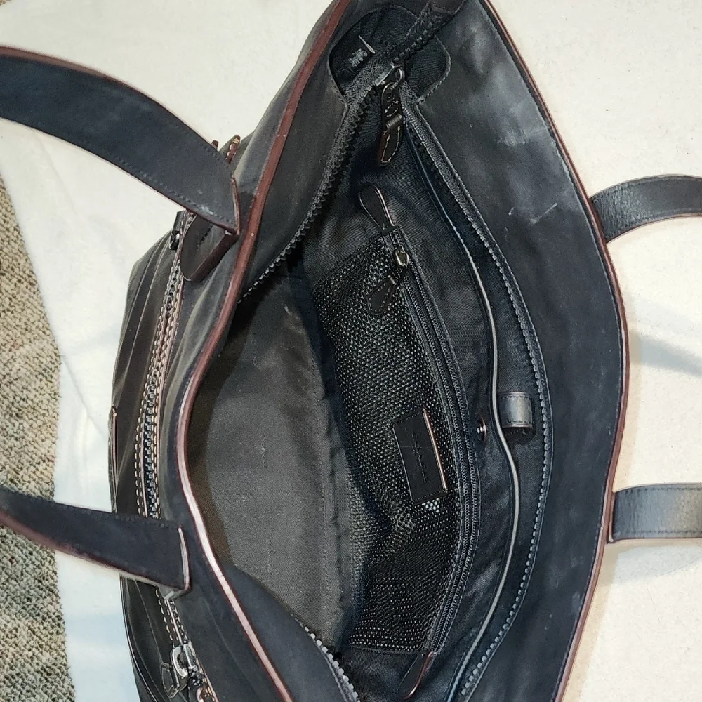 Coach Black Leather Laptop Tote